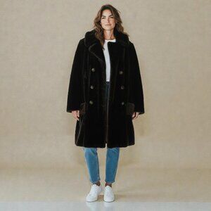 ✨ Vintage 1950s–1960s Faux Fur Teddy Coat — Borgana Fabric